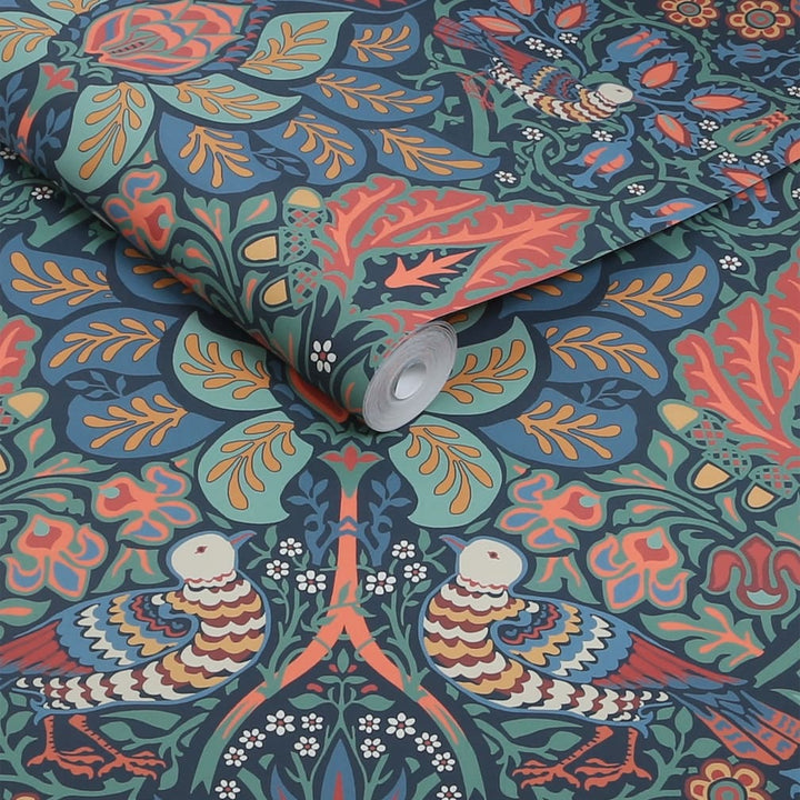 William Morris Dove & Rose Midsummer Wallpaper - 140477