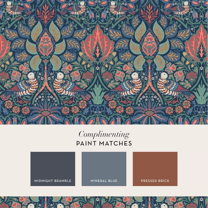 William Morris Dove & Rose Midsummer Wallpaper - 140477