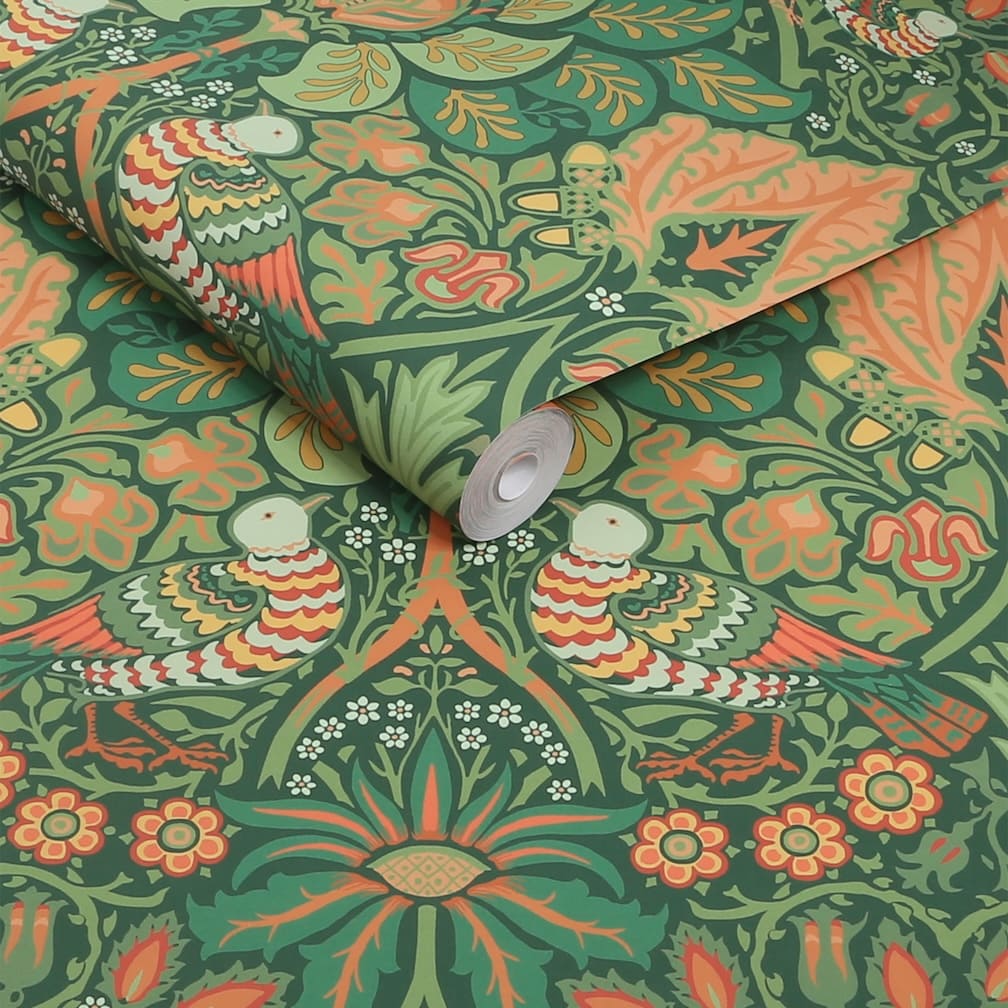 William Morris Dove & Rose Woodland Wallpaper - 140480