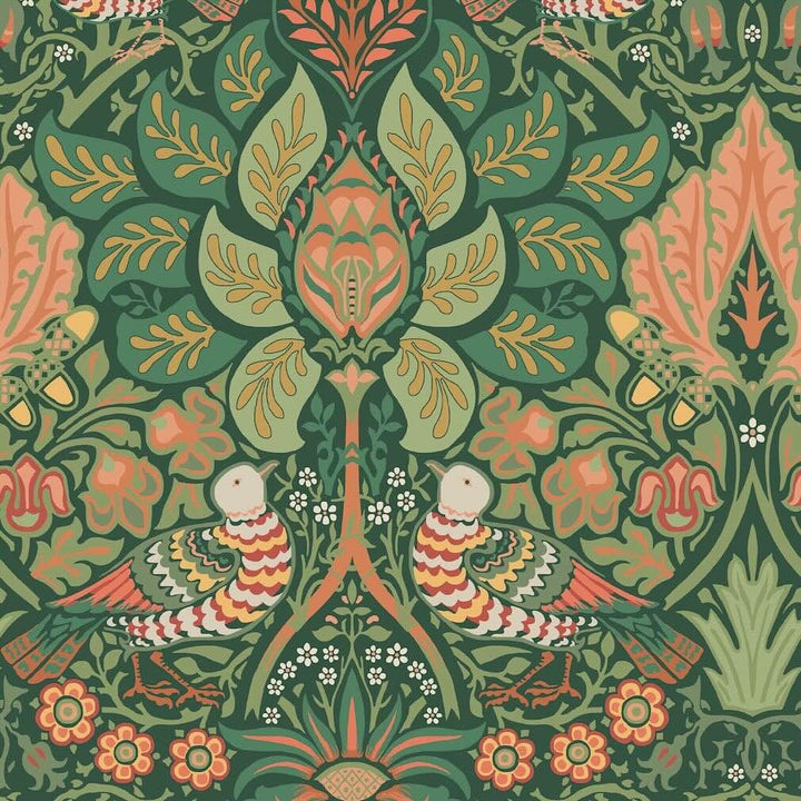 William Morris Dove & Rose Woodland Wallpaper - 140480