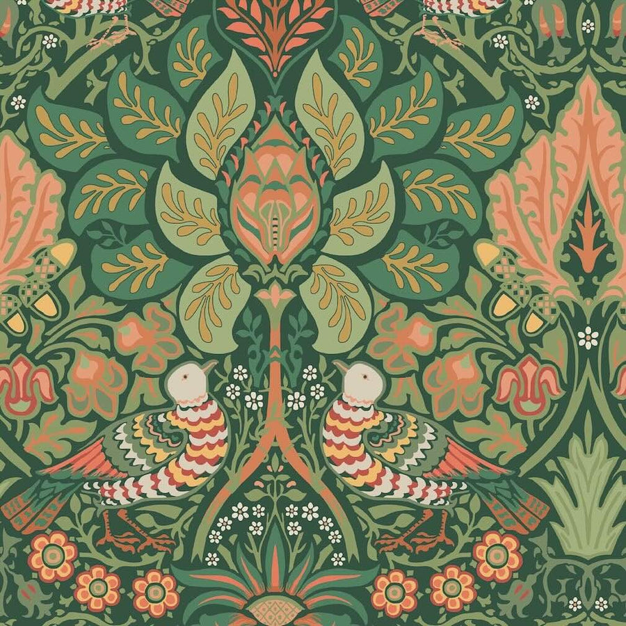 William Morris Dove & Rose Woodland Wallpaper - 140480