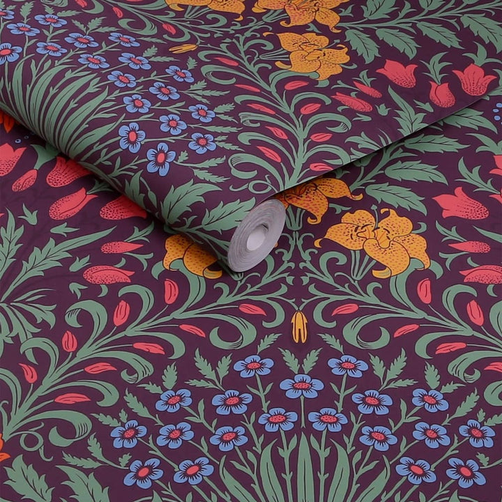 William Morris Garden Dewberry Wallpaper - 140498