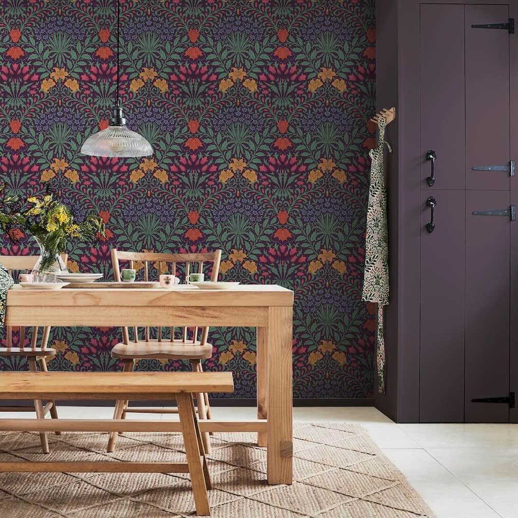 William Morris Garden Dewberry Wallpaper - 140498