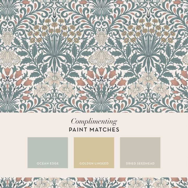 William Morris Garden Dusty Blue Wallpaper - 140493
