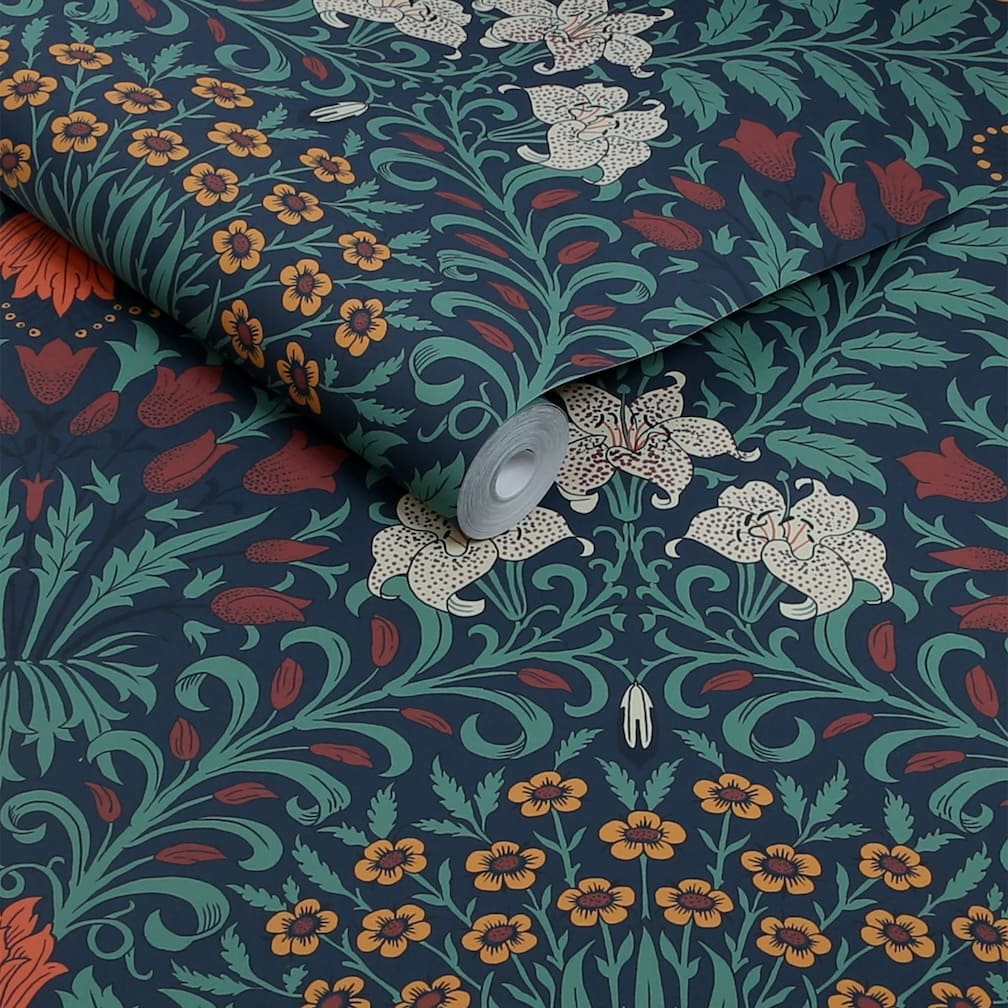 William Morris Garden Moonlight Wallpaper - 140494