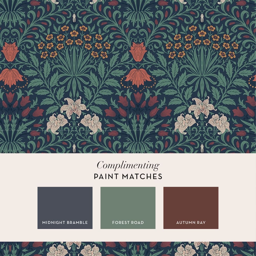 William Morris Garden Moonlight Wallpaper - 140494