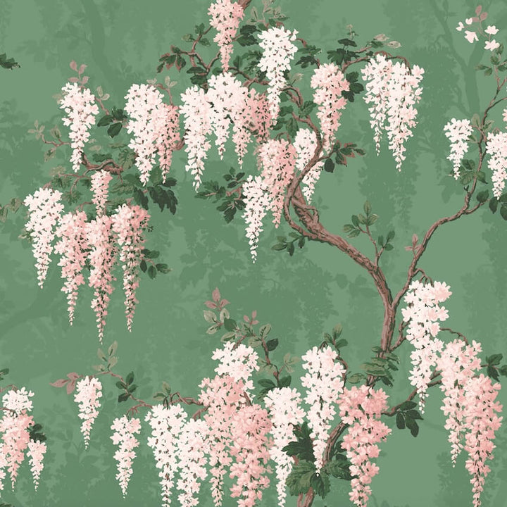 - Wisteria Botanical Green Wallpaper - WM - 333 - Decor Warehouse