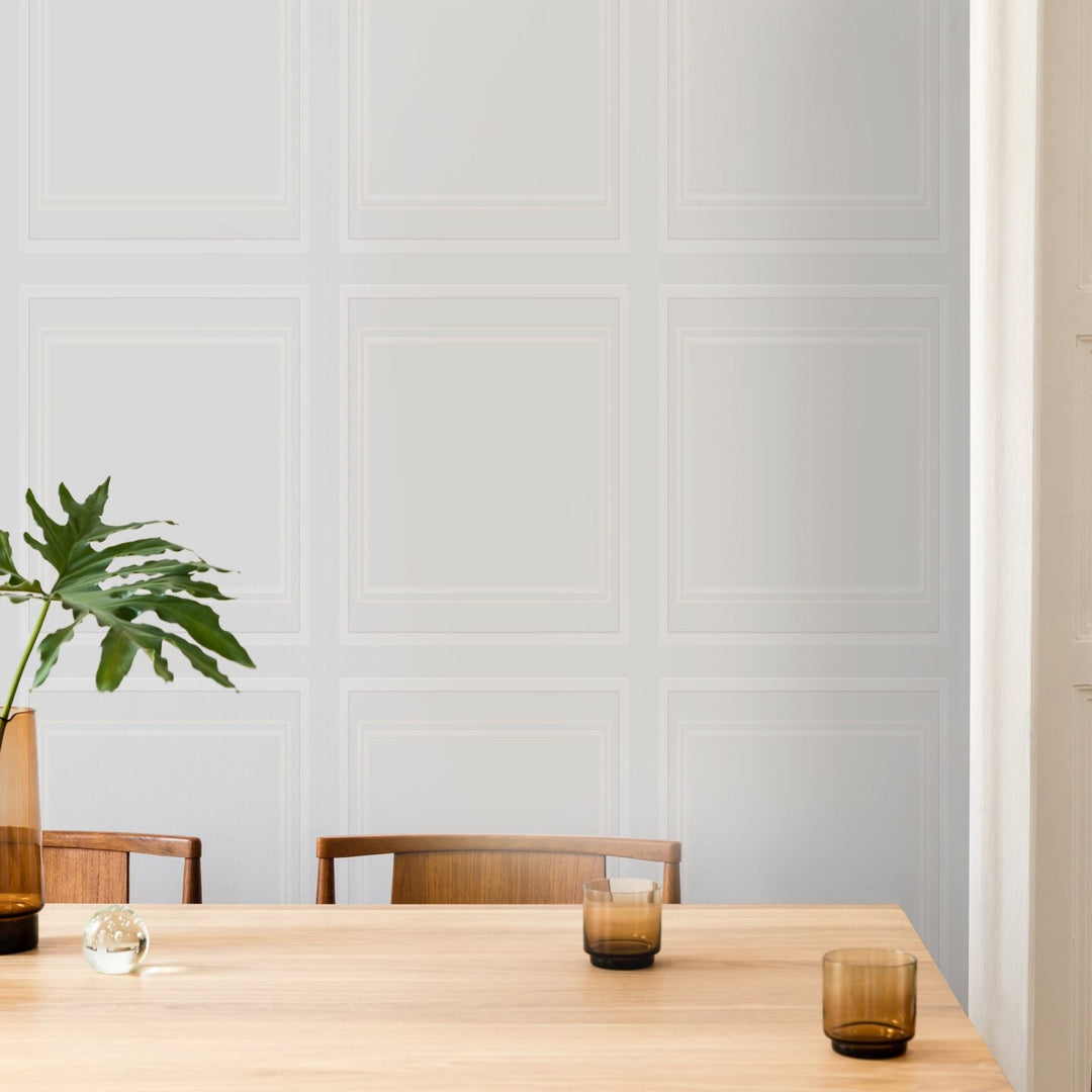 - Wood Panelling White Paintable Wallpaper - 112590 - Decor Warehouse