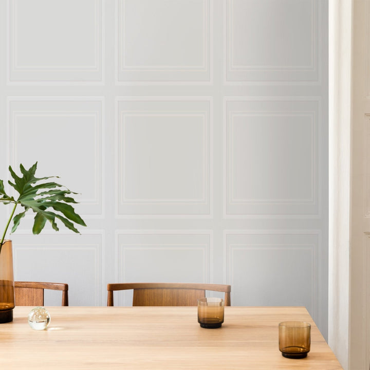 - Wood Panelling White Paintable Wallpaper - 112590 - Decor Warehouse