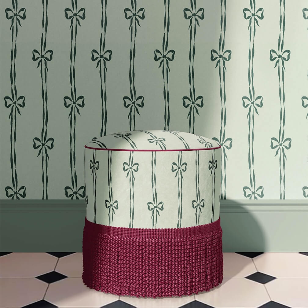Woodchip & Magnolia Bow Peep Pistachio Wallpaper - WM - 481 - 07