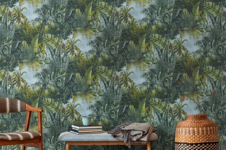 - A.S. Creation Dark Green Jungle Wallpaper - 38356 - 1 - Decor Warehouse