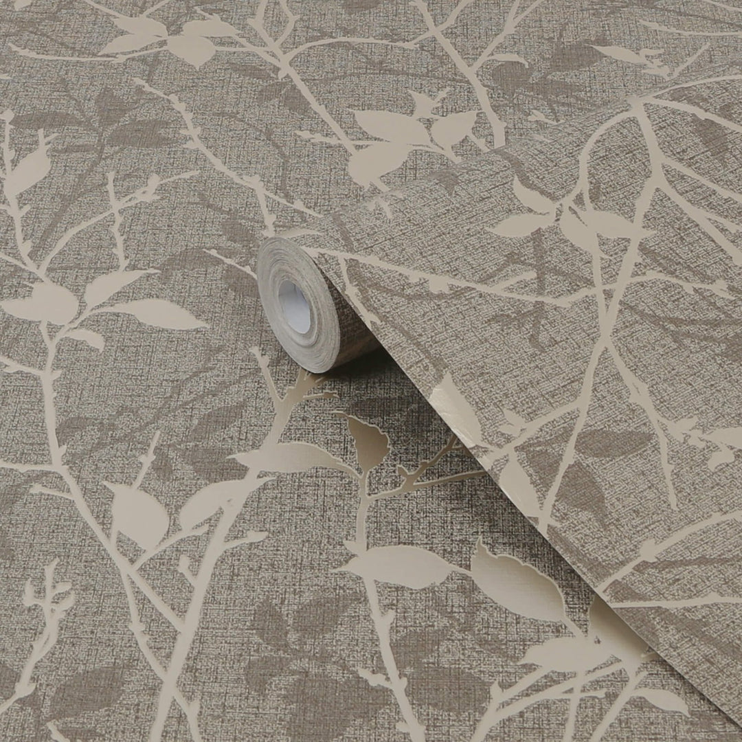 122434-Graham & Brown-Belle Taupe & Gold Wallpaper-Decor Warehouse