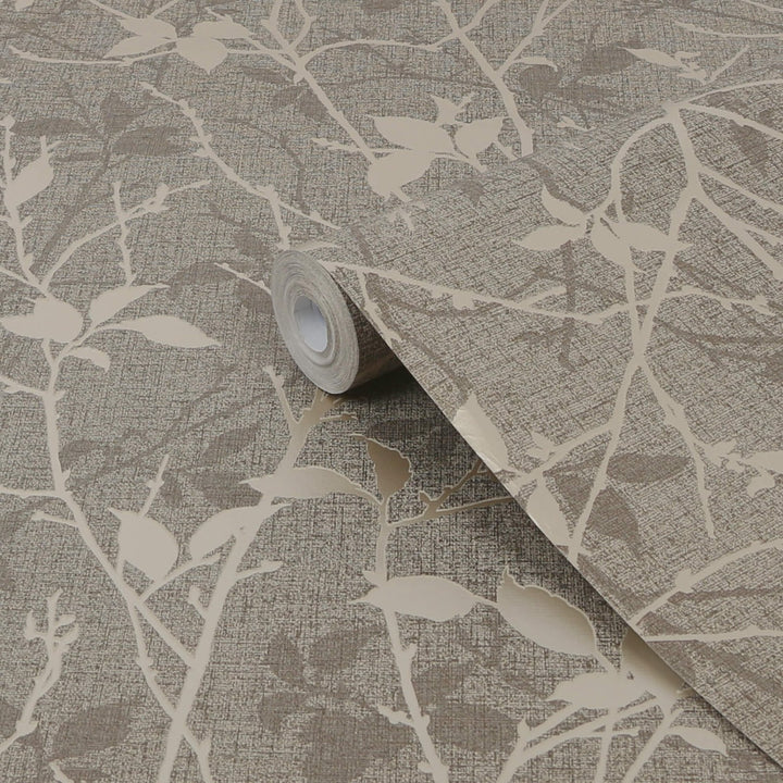 122434-Graham & Brown-Belle Taupe & Gold Wallpaper-Decor Warehouse