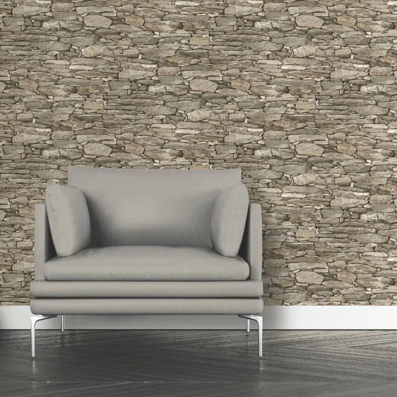 Brick Effect Neutral Wallpaper - 1282