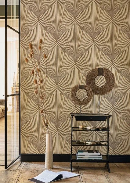 - Casadeco Babylone Semiramis Mordore Wallpaper - BBLN89762207 - Decor Warehouse
