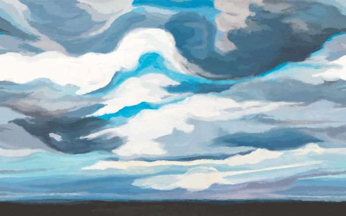 Casadeco Cirrus Cloud Blue Wall Mural Small - WDWS88886210