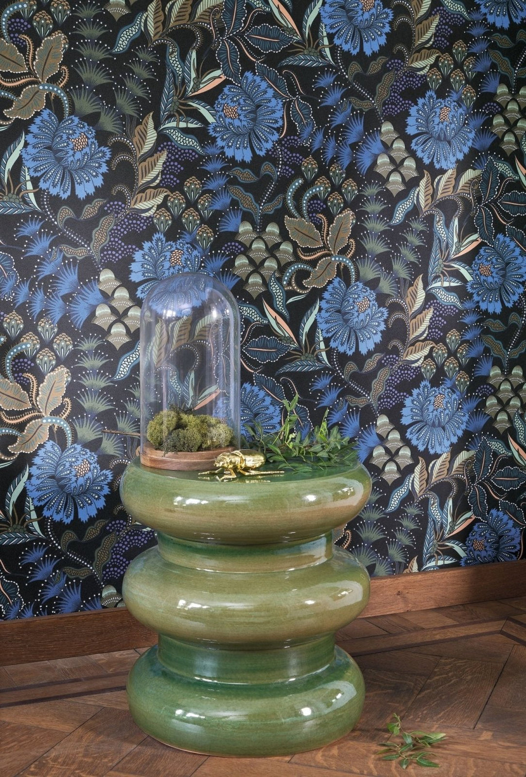 Casadeco Derby Bloomsbury - Bleu indigo Wallpaper - DERB89286312