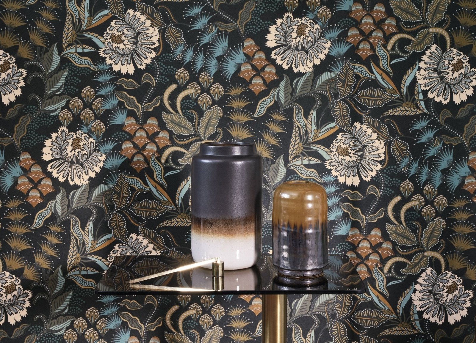 Casadeco Derby Bloomsbury - Noir Reglisse Wallpaper - DERB89289754