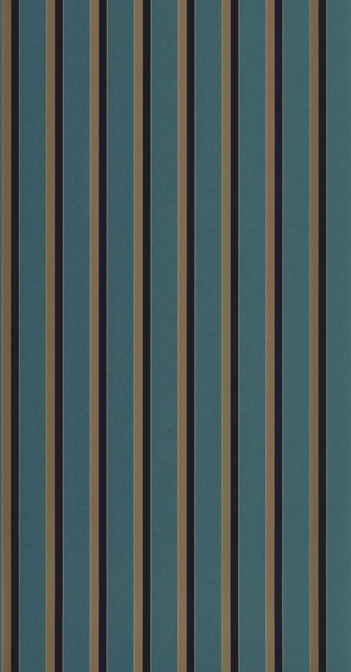 Casadeco Derby Country Club - Bleu Paon Wallpaper - DERB89326687