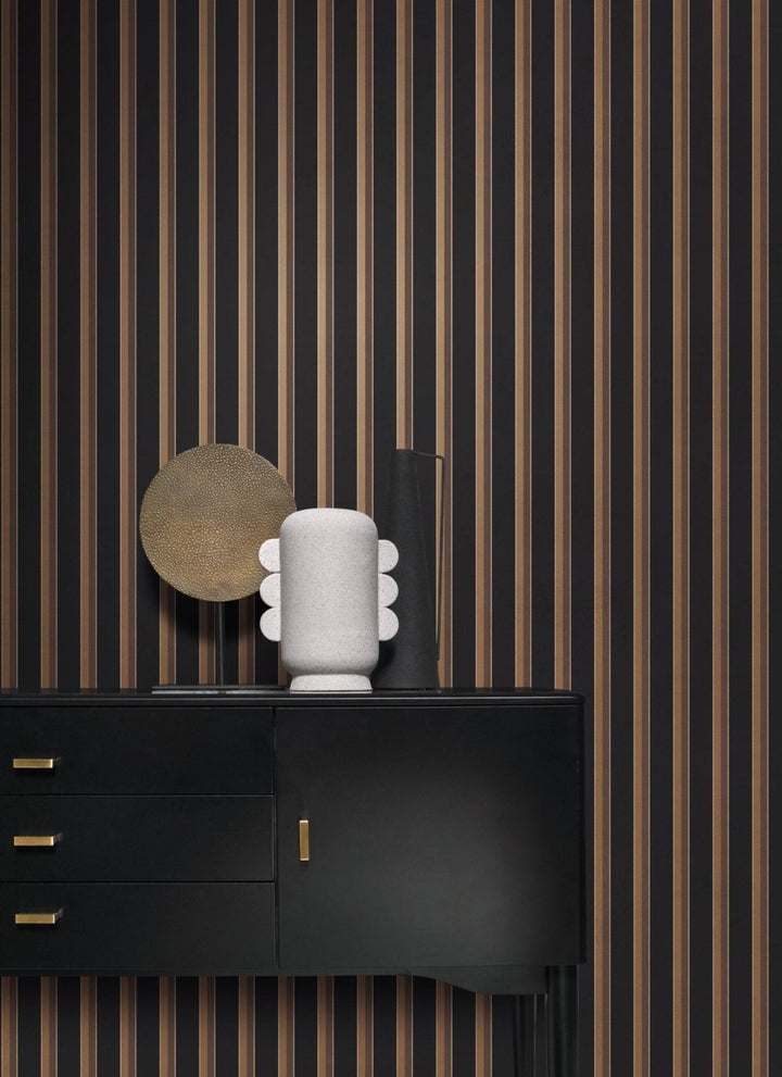 Casadeco Derby Country Club - Mordore Noir Wallpaper - DERB89329457