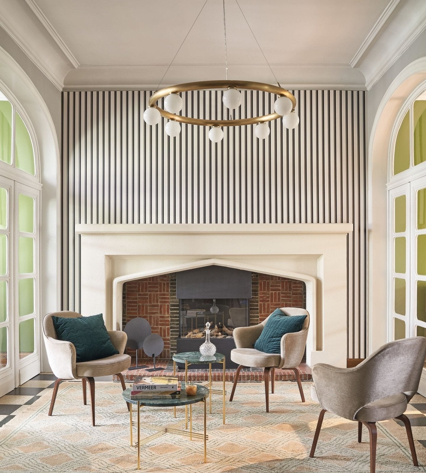 Casadeco Derby Country Club - Noir Naturel Wallpaper - DERB89329286
