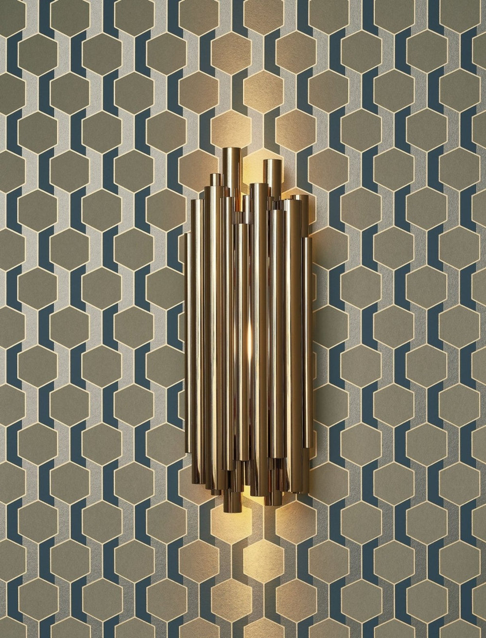 - Casadeco Derby Hamilton - Vert Kaki Wallpaper - DERB89307783 - Decor Warehouse