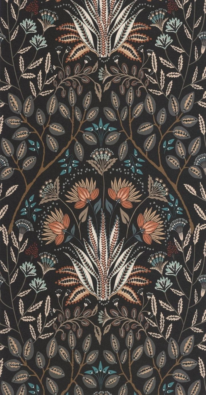 - Casadeco Derby Lords - Noir Reglisse Wallpaper - DERB89299577 - Decor Warehouse