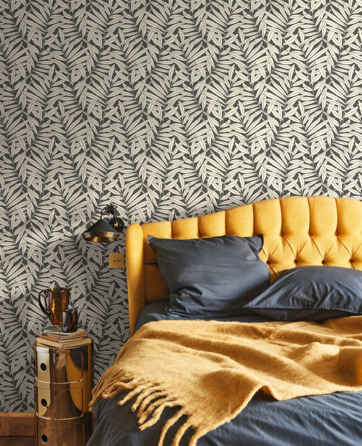 - Casadeco Derby Preston - Noir Naturel Wallpaper - DERB89319144 - Decor Warehouse