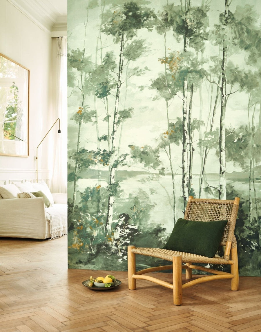 - Casadeco Eucalyptus Foret Boreale Vert Wall Mural Large - RIVI89567804 - Decor Warehouse