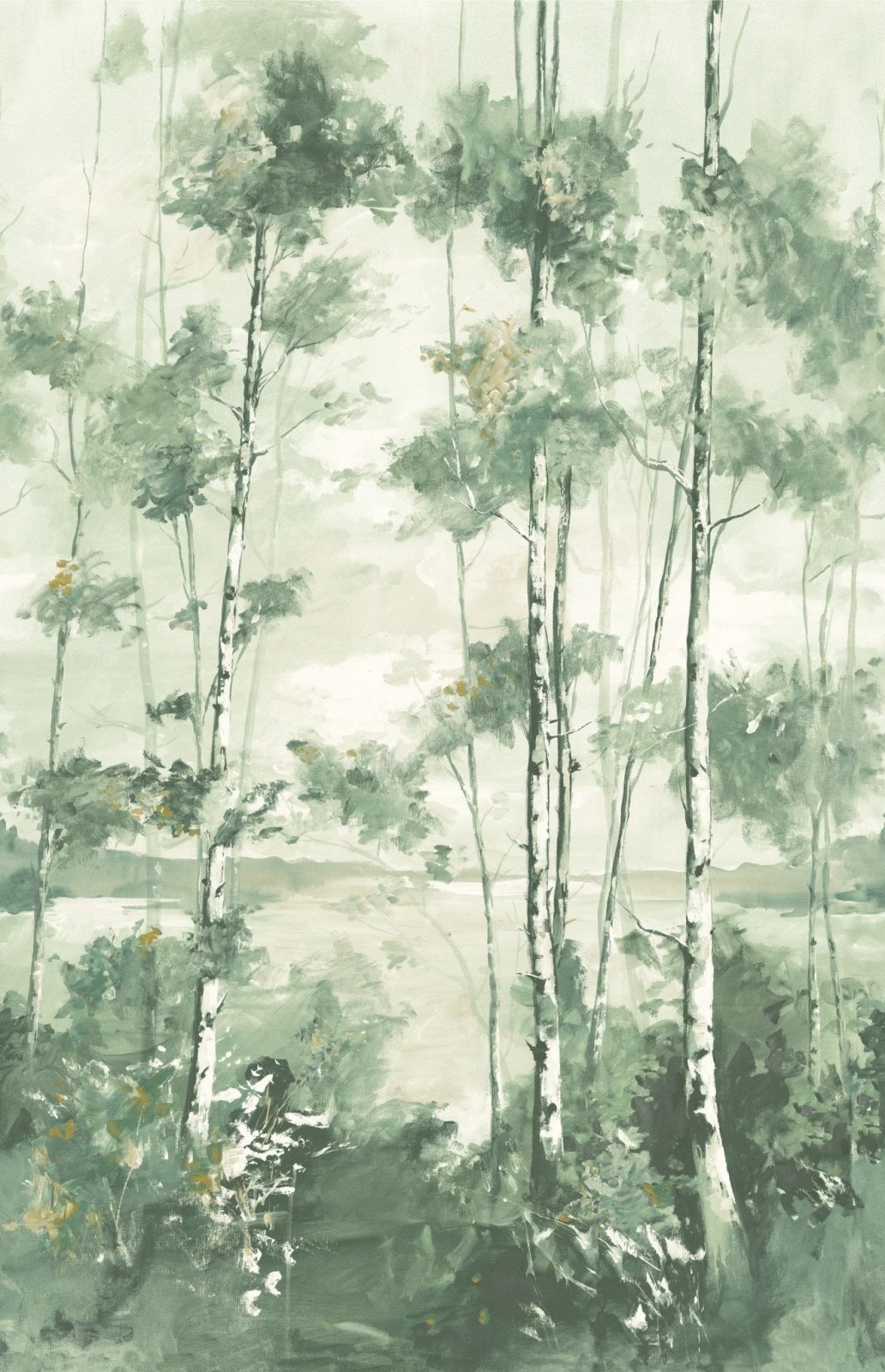 - Casadeco Eucalyptus Foret Boreale Vert Wall Mural Large - RIVI89567804 - Decor Warehouse