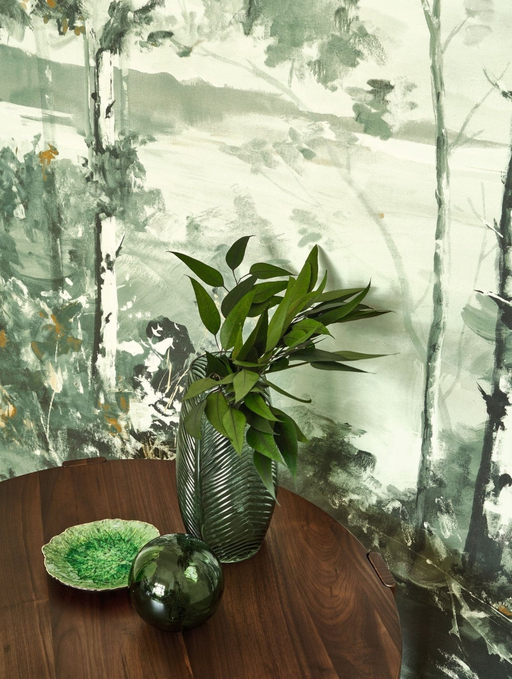 - Casadeco Eucalyptus Foret Boreale Vert Wall Mural Medium - RIVI89567803 - Decor Warehouse