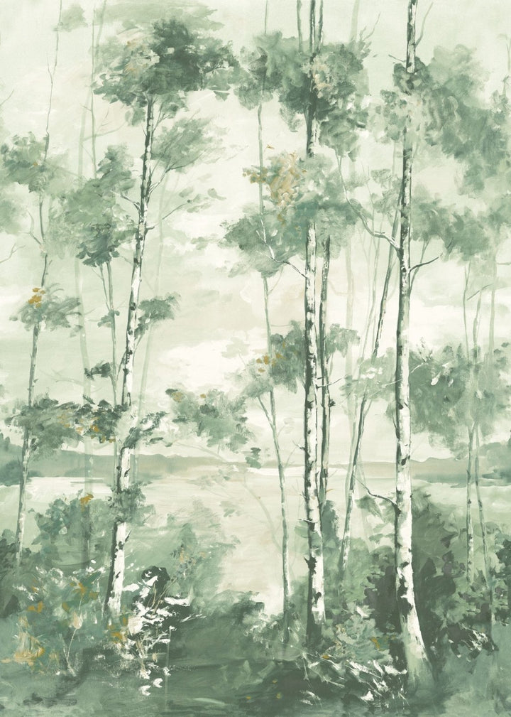- Casadeco Eucalyptus Foret Boreale Vert Wall Mural Medium - RIVI89567803 - Decor Warehouse