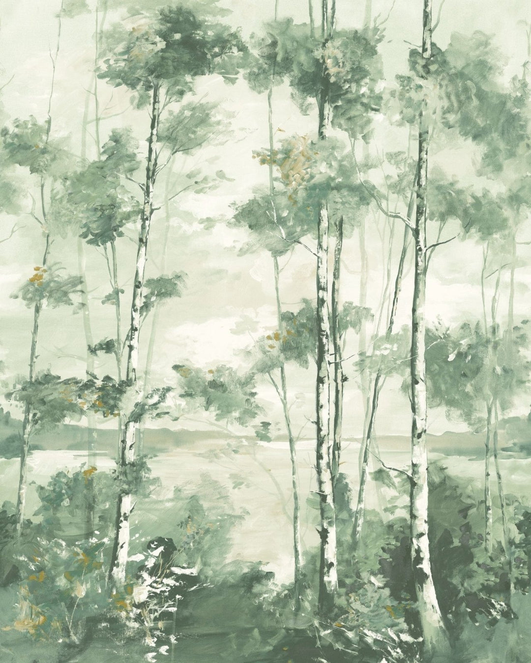 - Casadeco Eucalyptus Foret Boreale Vert Wall Mural Small - RIVI89567805 - Decor Warehouse