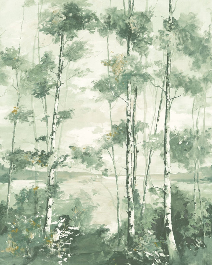 - Casadeco Eucalyptus Foret Boreale Vert Wall Mural Small - RIVI89567805 - Decor Warehouse