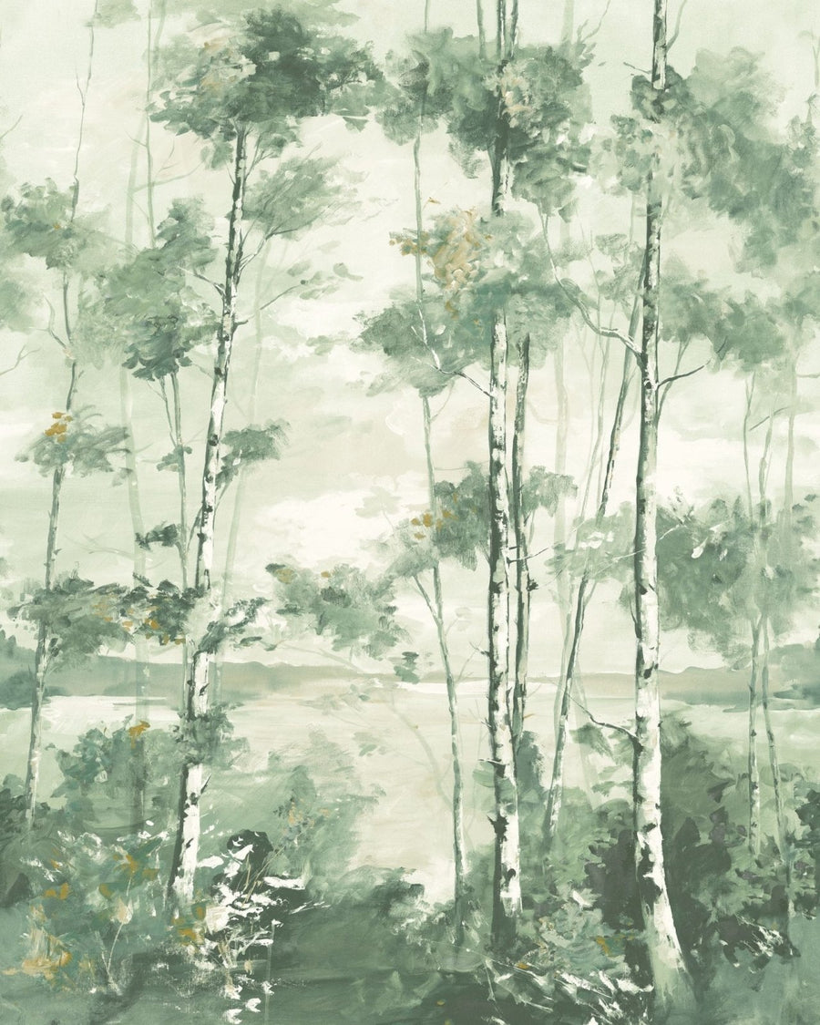 - Casadeco Eucalyptus Foret Boreale Vert Wall Mural Small - RIVI89567805 - Decor Warehouse