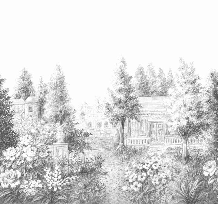 - Casadeco French Park Charcoal Black Wall Mural Medium Size - WDWS89029708 - Decor Warehouse
