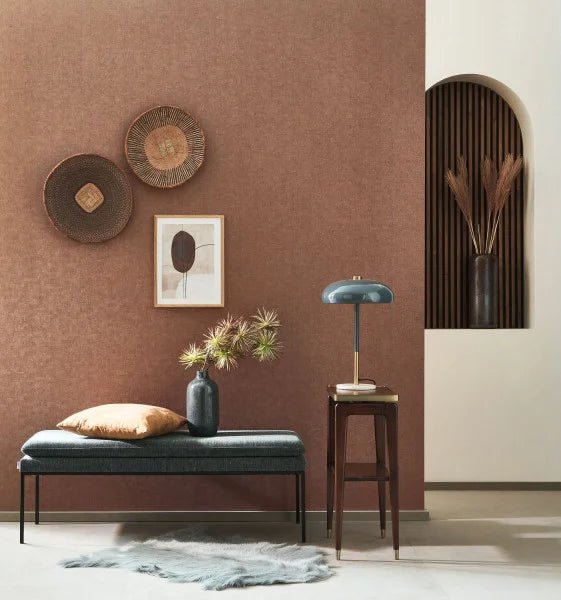 - Casadeco Riverside 4 Empreinte - Cuivre Wallpaper - RIVI88702738 - Decor Warehouse