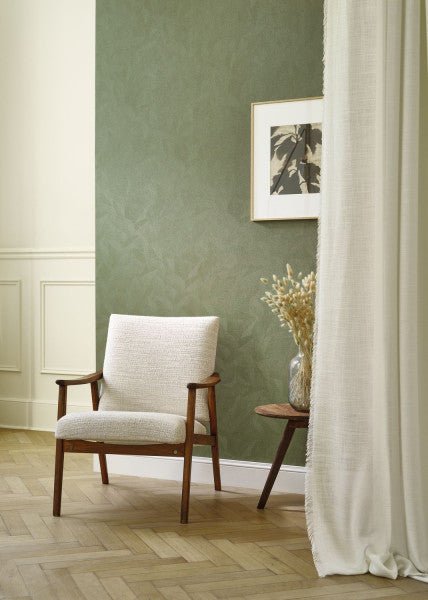 - Casadeco Riverside 4 Masaya - Vert Eucalyptus Wallpaper - RIVI86427538 - Decor Warehouse