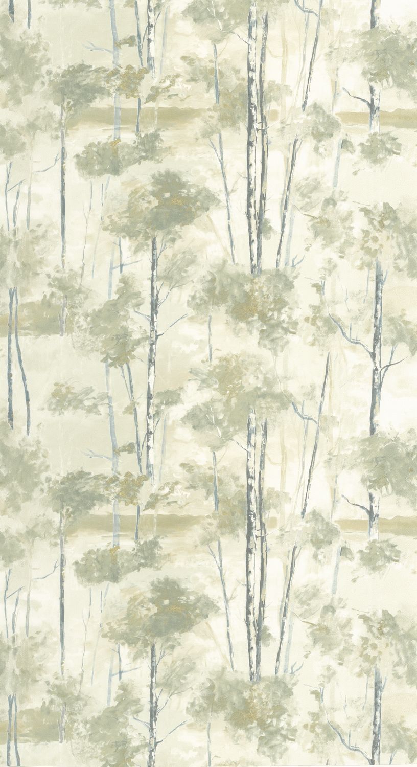 - Casadeco Riverside 4 Skandinavia - Vert Lichen Wallpaper - RIVI89547418 - Decor Warehouse