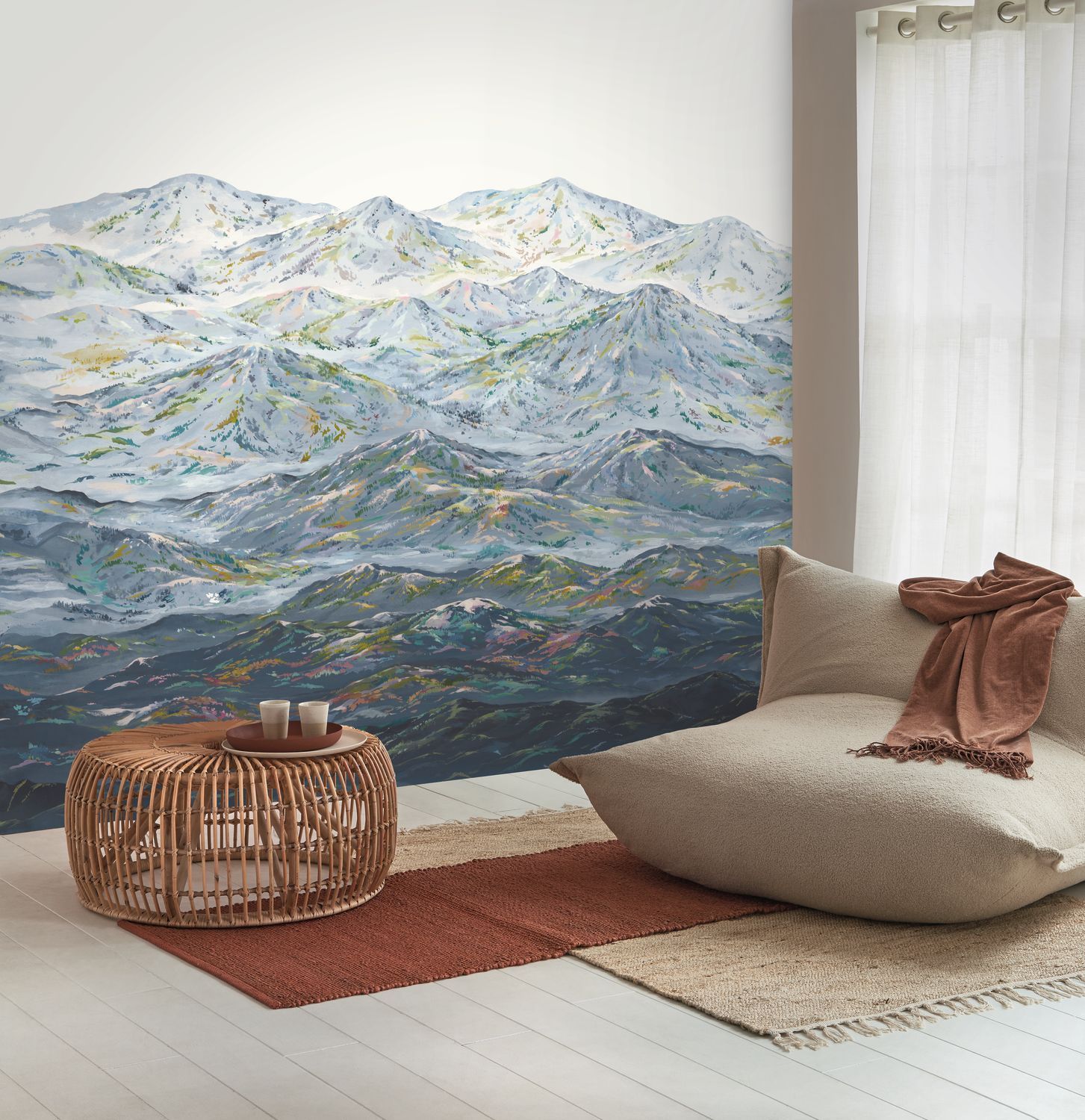 - Casadeco The Rockies Blue Grey Wall Mural Large - WDWS88928205 - Decor Warehouse
