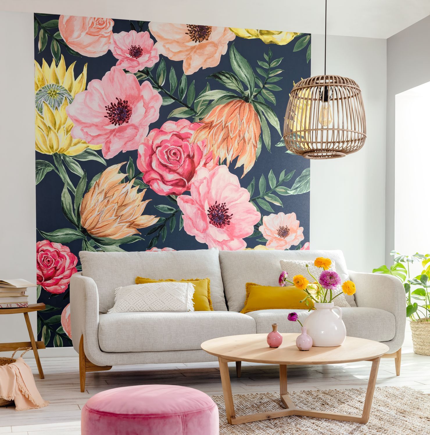 - Caselio Flower Power Blossom Wall Mural - 102026043 - Decor Warehouse