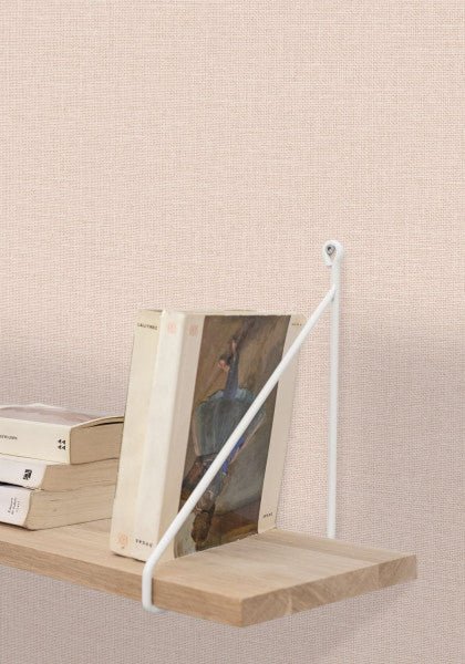 - Caselio Jute Uni Mat - Beige Rose Moyen Wallpaper - 104011807 - Decor Warehouse