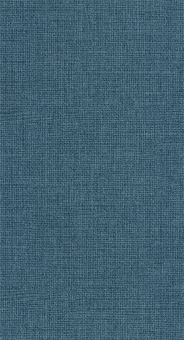 - Caselio Jute Uni Mat - Bleu Madura Wallpaper - 104016773 - Decor Warehouse