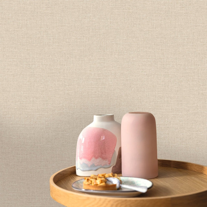- Caselio Jute Uni Mat - Vert Pistache Wallpaper - 104017230 - Decor Warehouse