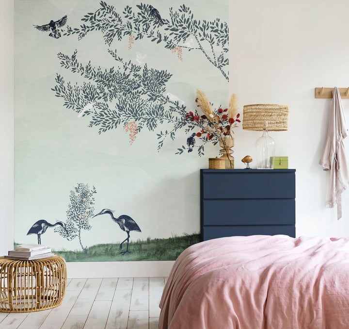 - Caselio - The Place To Be - Dream a Little Dream Of Me Green Wall Mural - 102046237 - Decor Warehouse