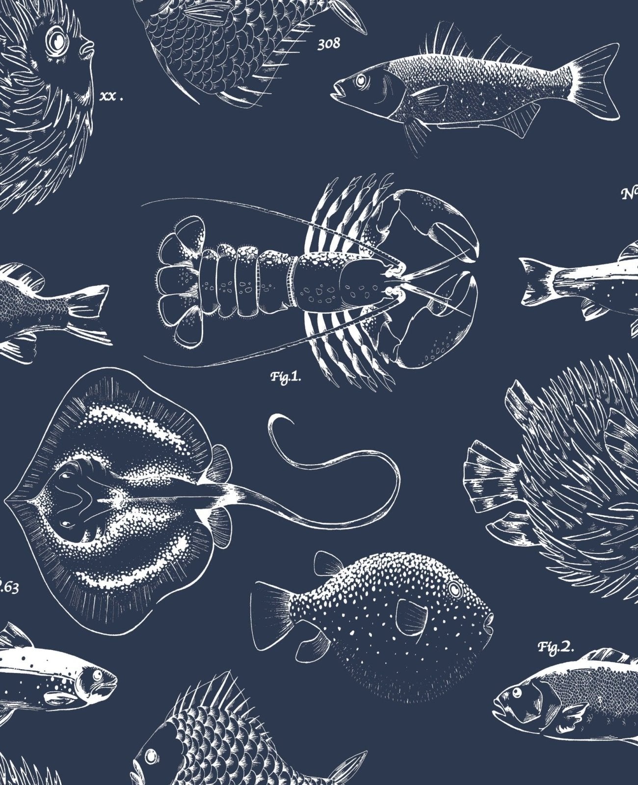 - Contour - Into the Deep Navy Design Wallpaper - 112652 - Decor Warehouse