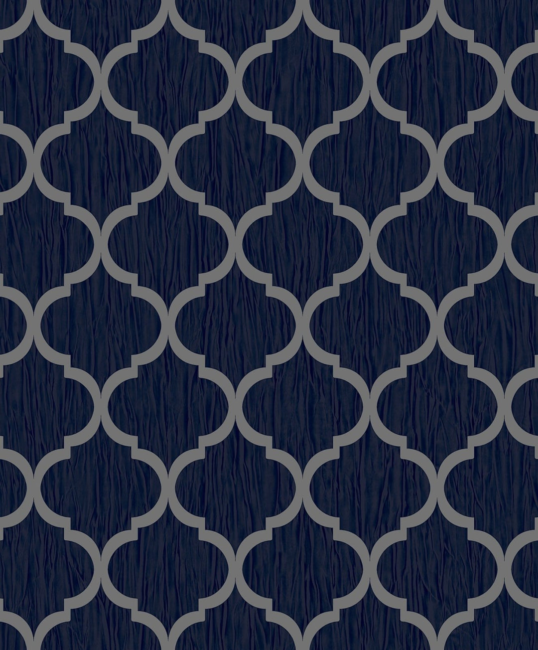 - Crystal Trellis Wallpaper - Blue / Silver - 8894 - Decor Warehouse