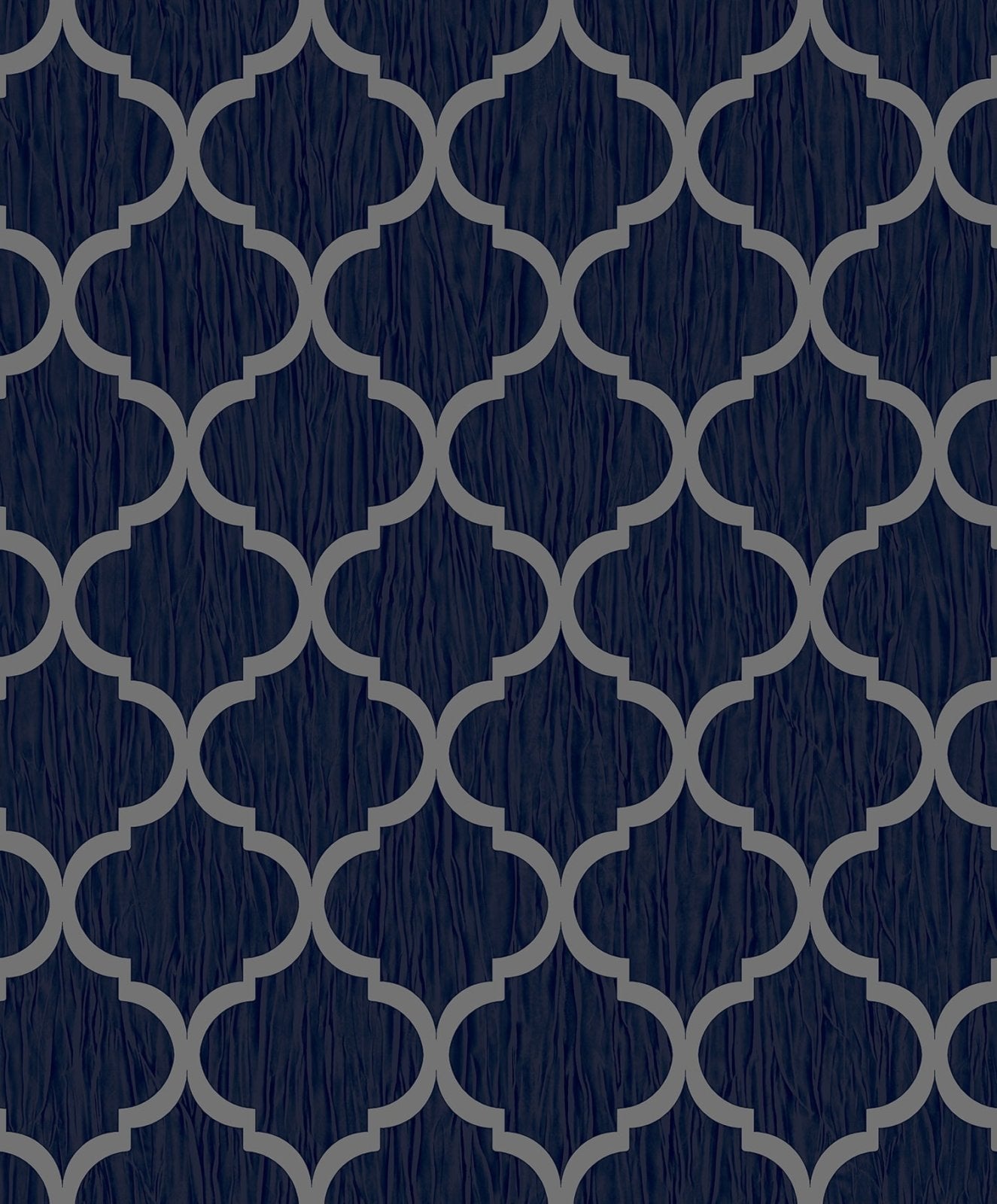 - Crystal Trellis Wallpaper - Blue / Silver - 8894 - Decor Warehouse
