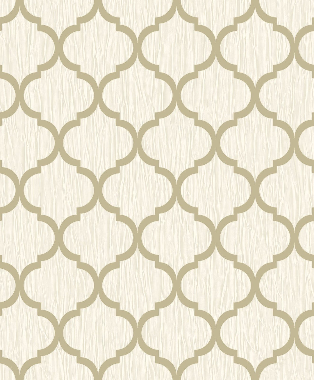 - Crystal Trellis Wallpaper - Ivory / Gold - 8898 - Decor Warehouse