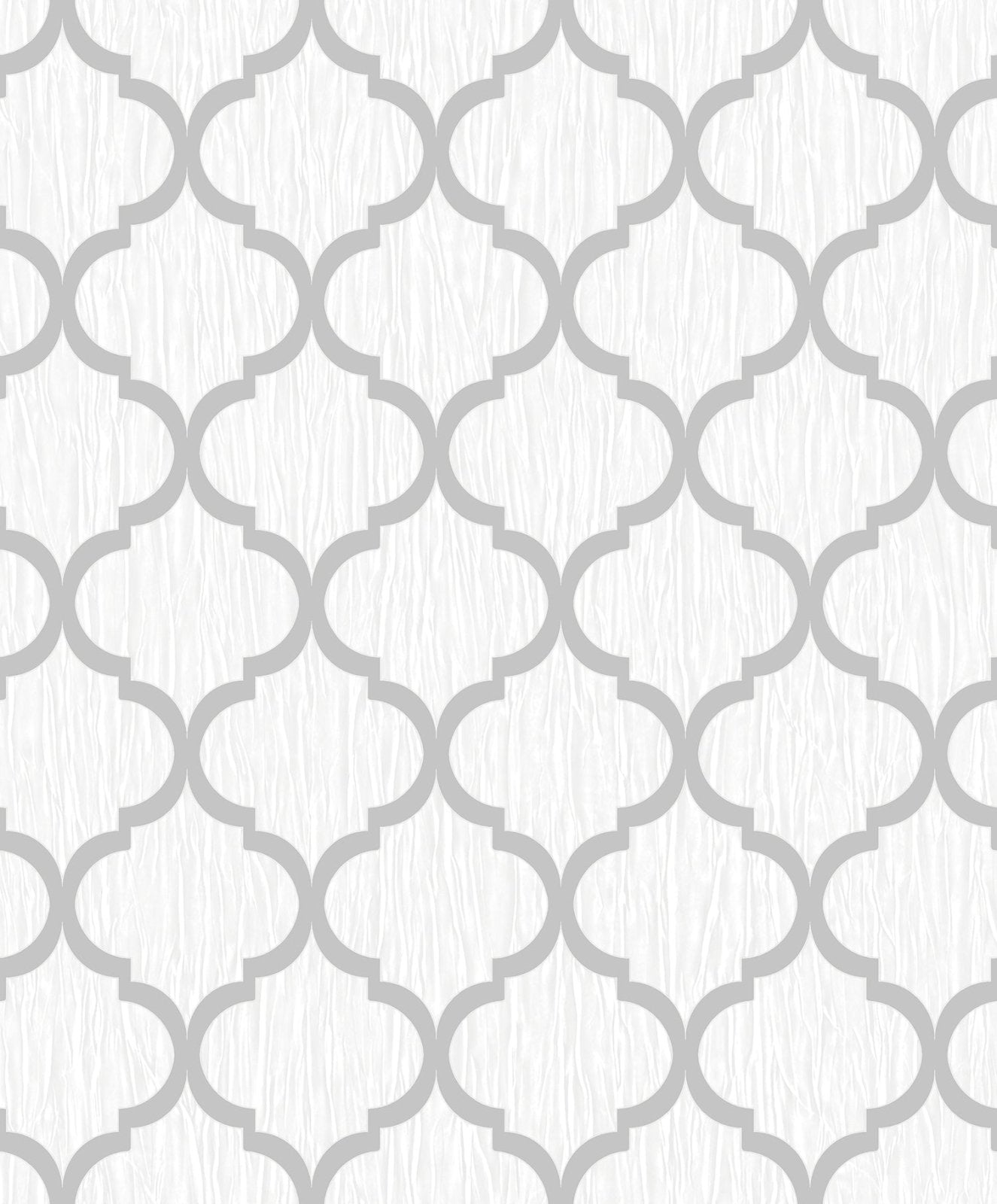 - Crystal Trellis Wallpaper - White / Silver - 8896 - Decor Warehouse